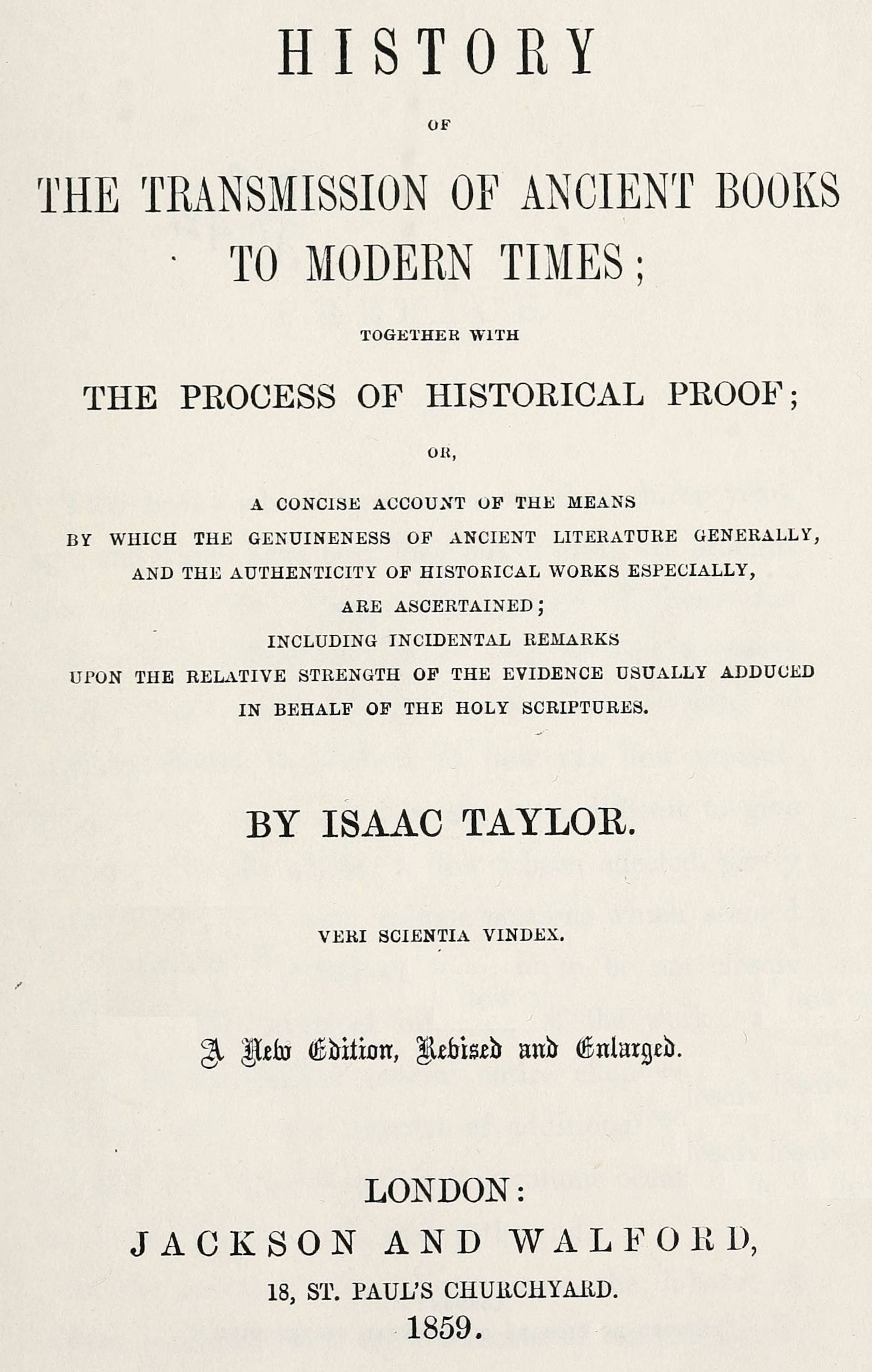 History of the Transmission of Ancient Books to Modern Times