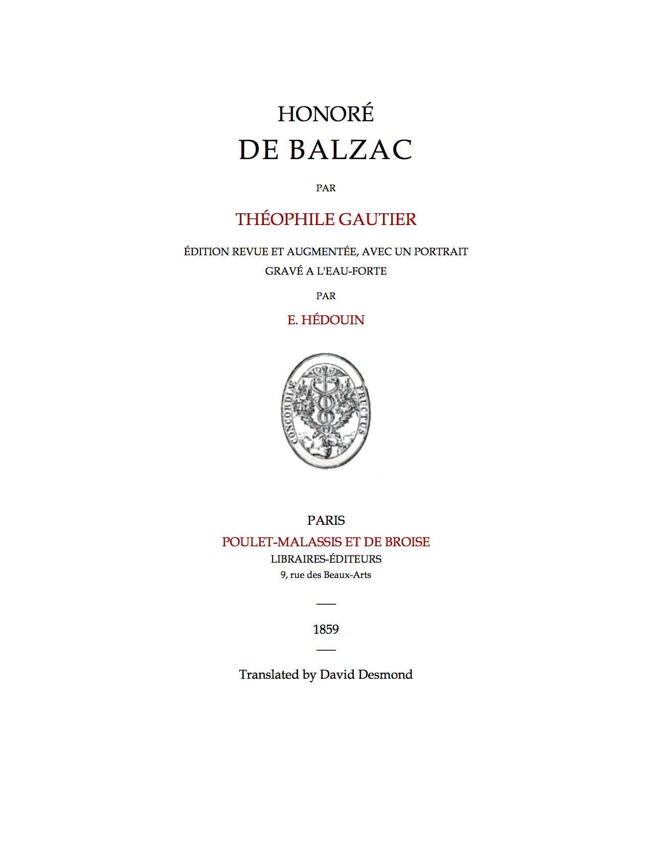 HONORÉ DE BALZAC