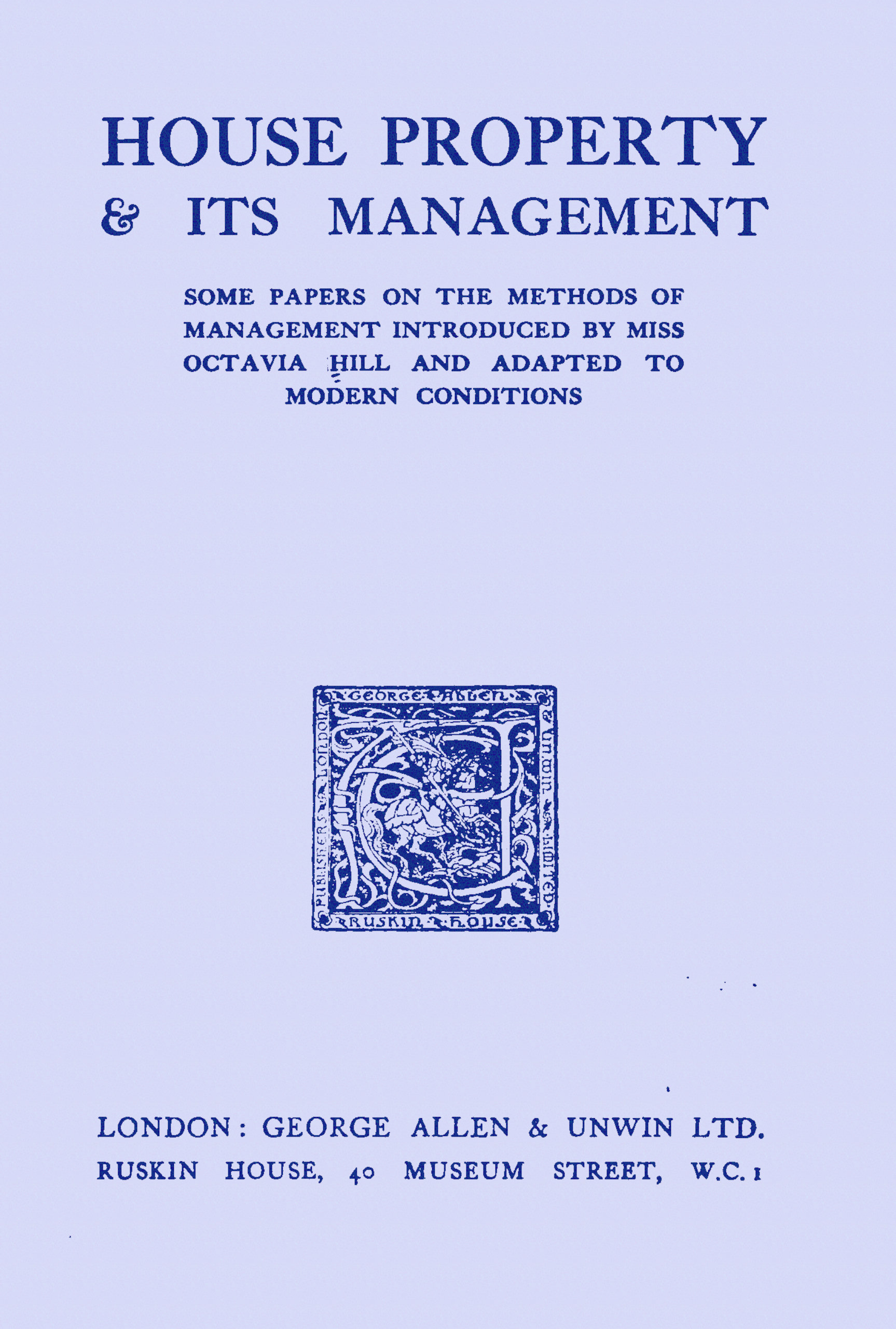 House Property and Its Management