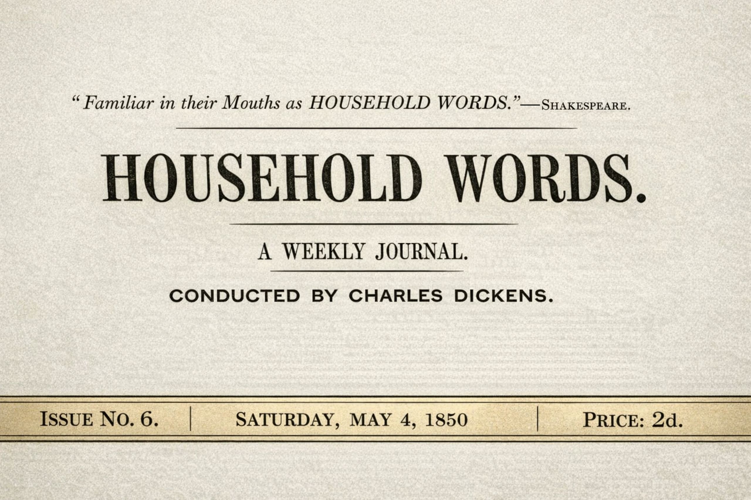 Household words, no. 6, May 4, 1850