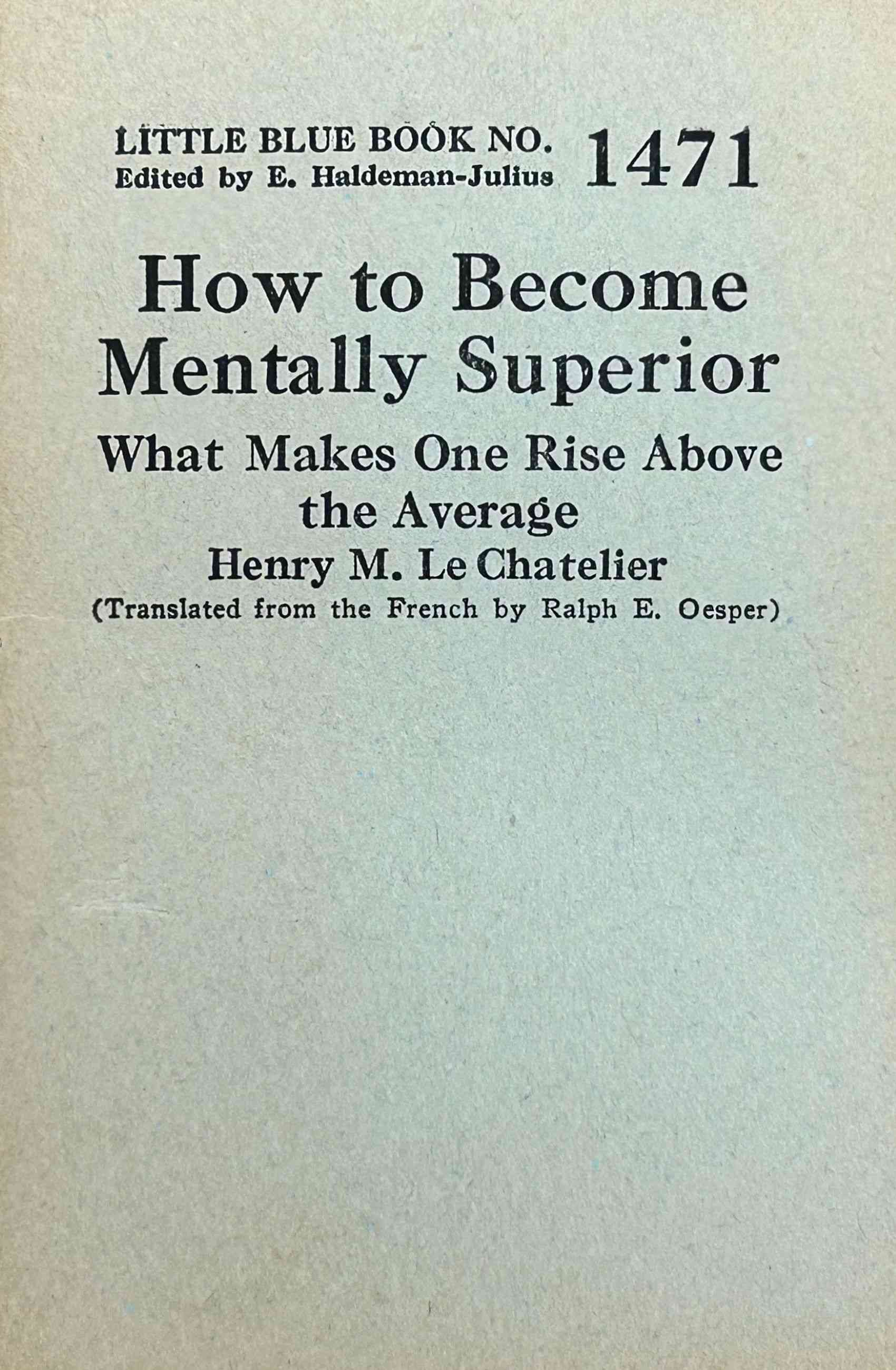 How to Become Mentally Superior