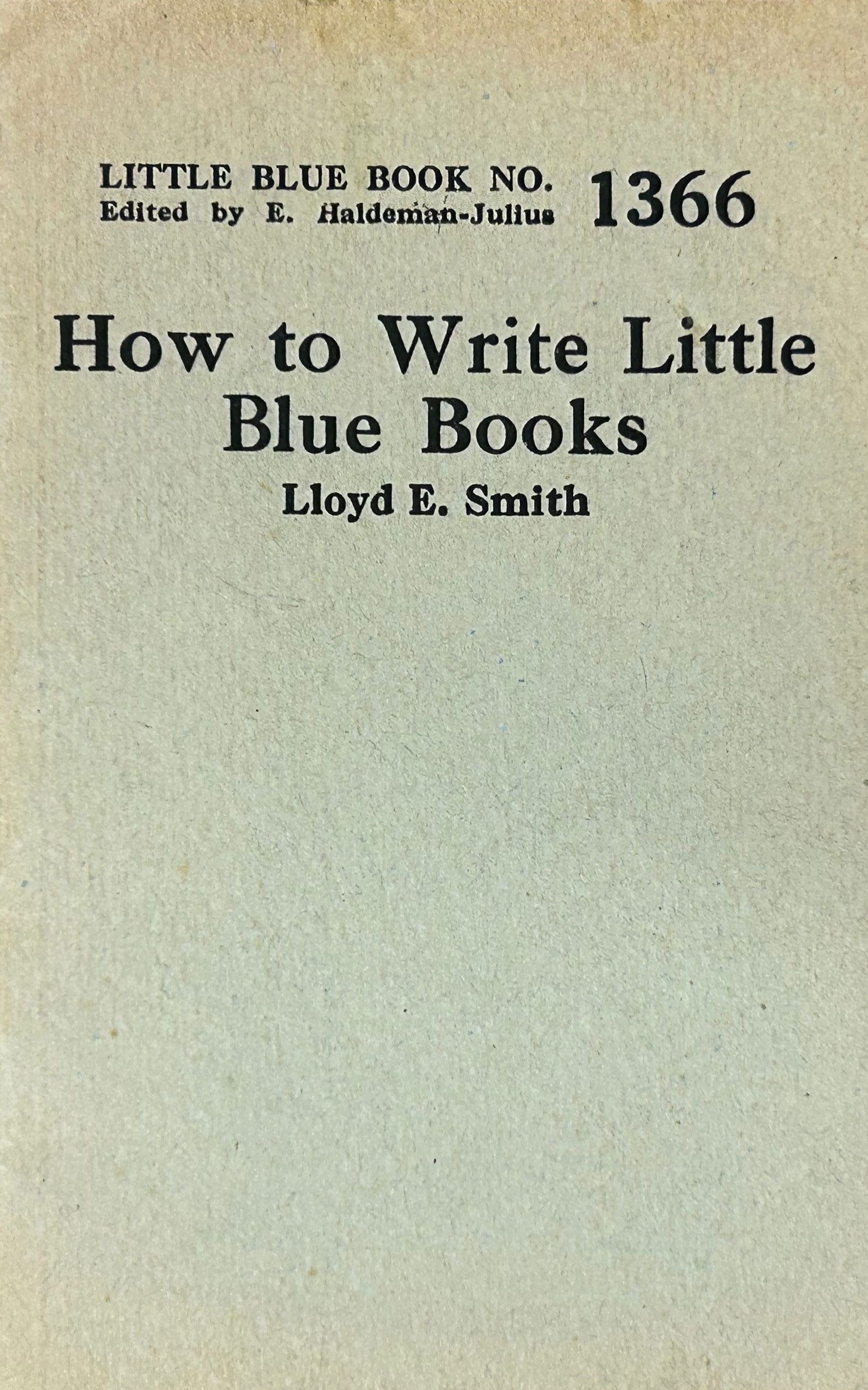 How to Write Little Blue Books