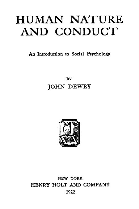 Human Nature and Conduct
