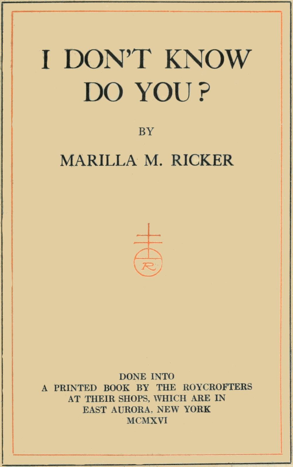 I don't know, do you?