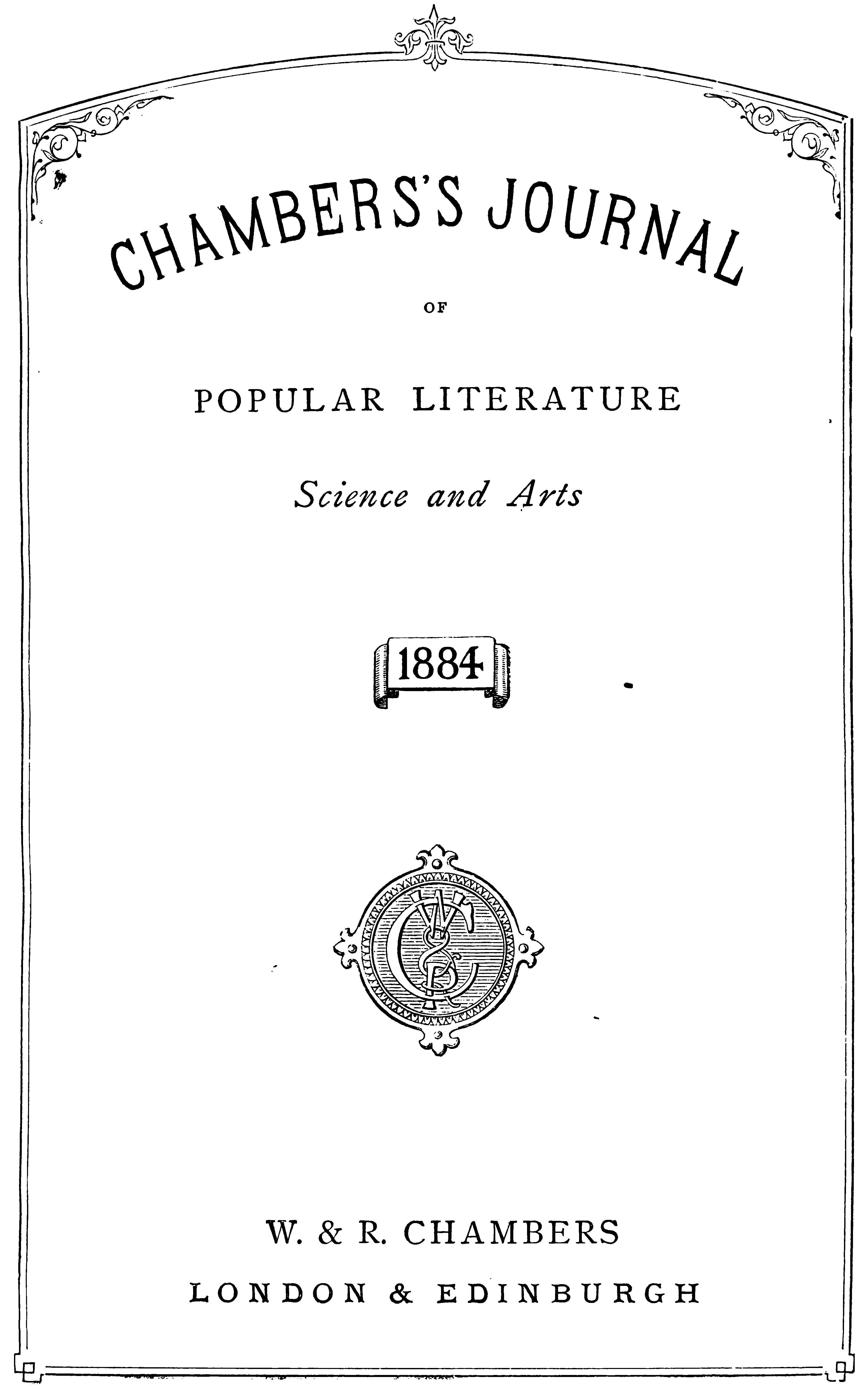 Index to Chambers’s Journal, 1884