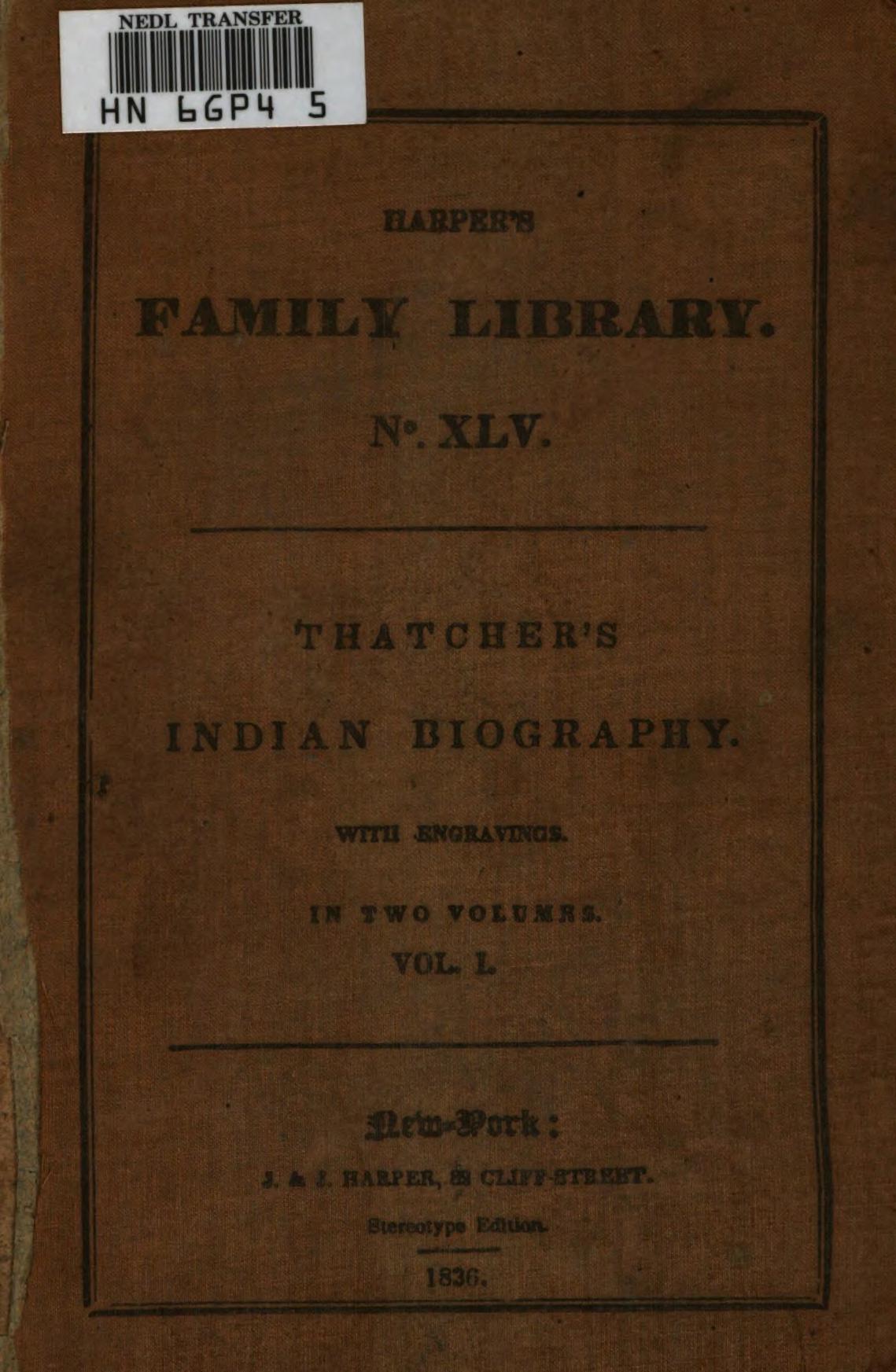 Indian Biographies—Vol. 1