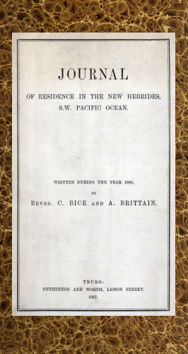 Journal of Residence in the New Hebrides