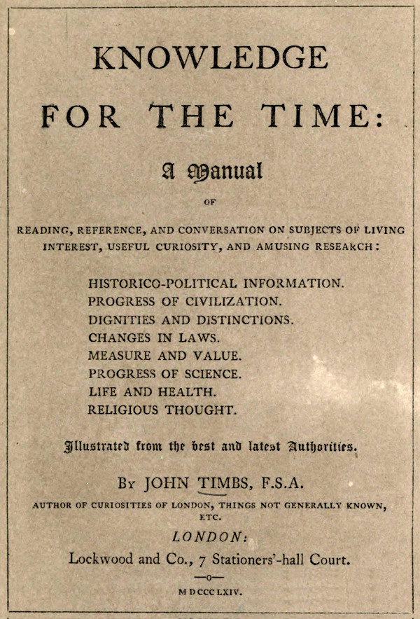 Knowledge For the Time