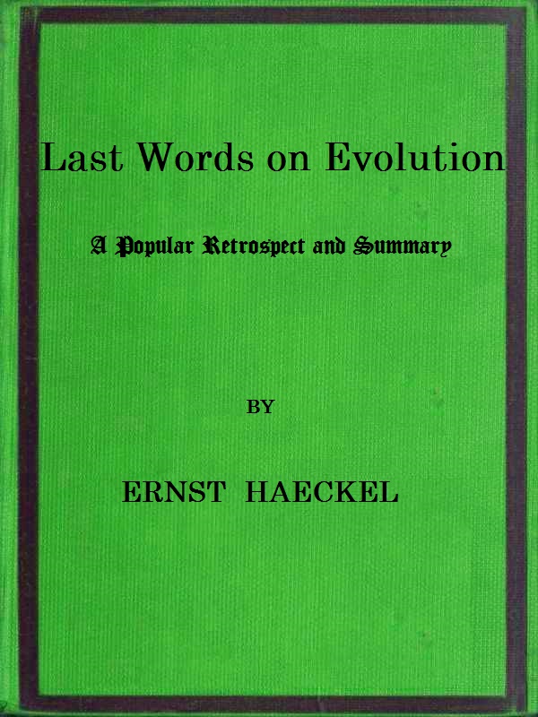 Last Words on Evolution