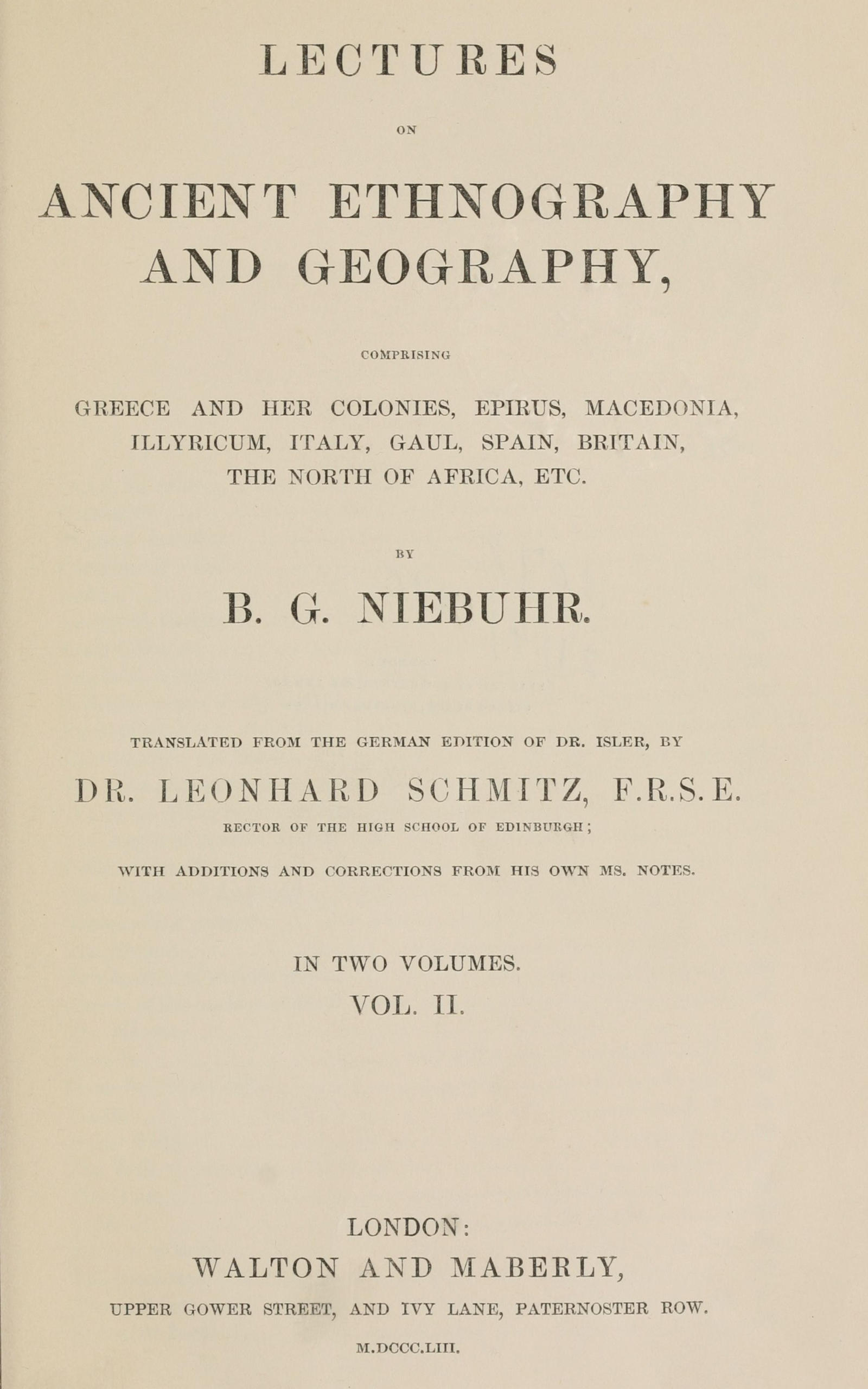 Lectures on ancient ethnography and geography, volume 2 of 2