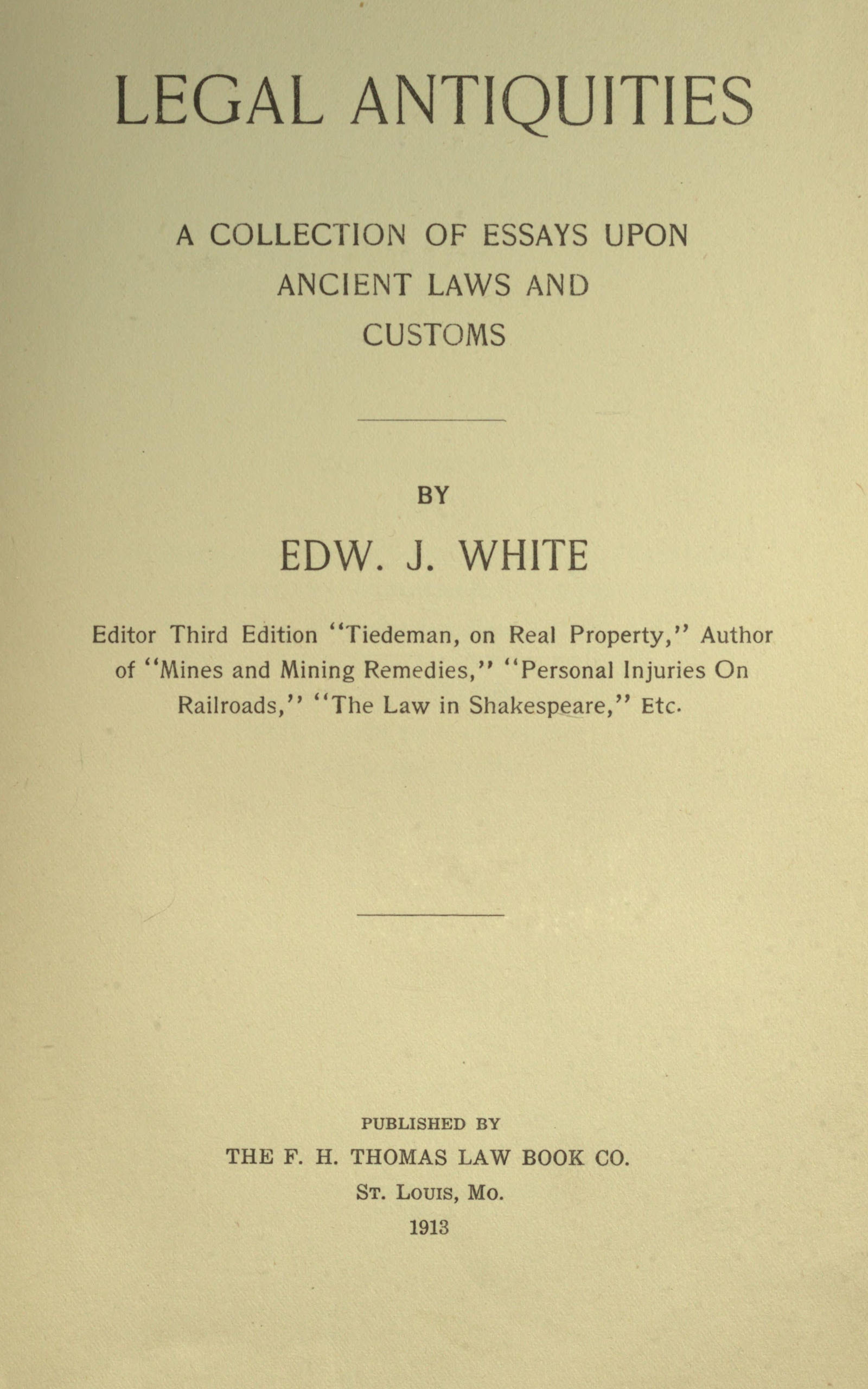 Legal Antiquities