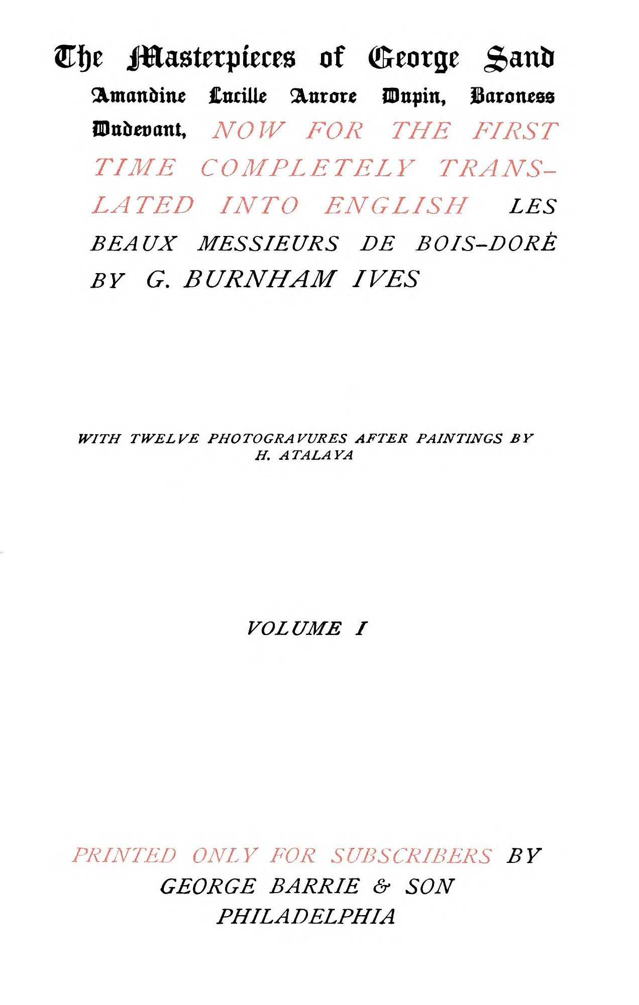 Les beaux messieurs de Bois-Doré Vol. 01 (of 2)