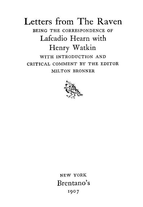 Letters from the Raven