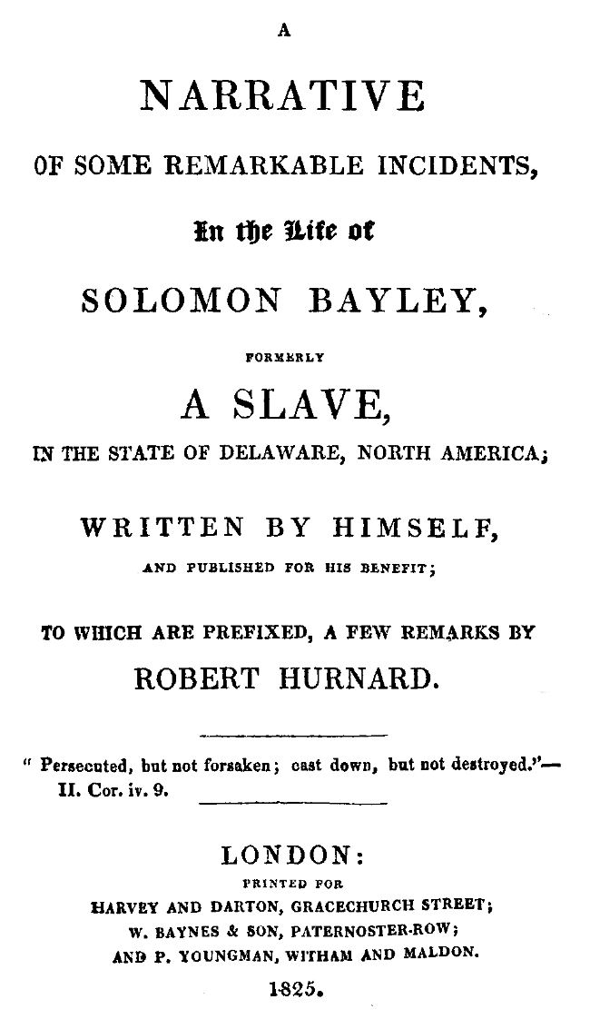 Life of Solomon Bayley