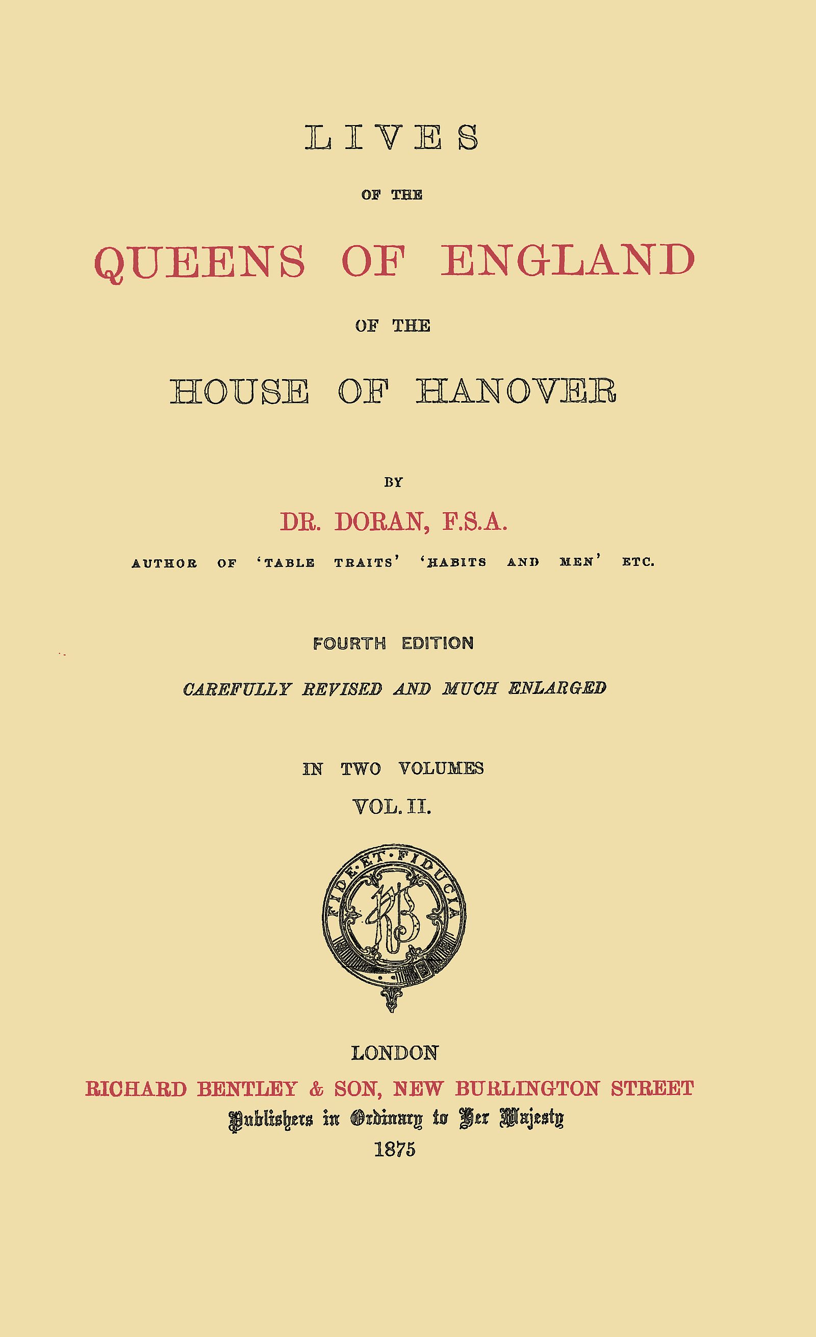 Lives of the Queens of England of the House of Hanover, Volume II (of 2)