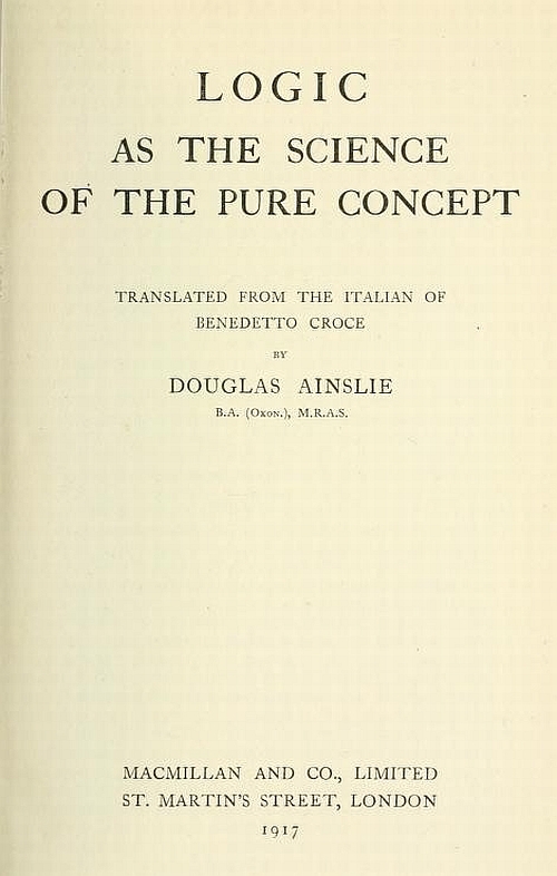 Logic As the Science of the Pure Concept