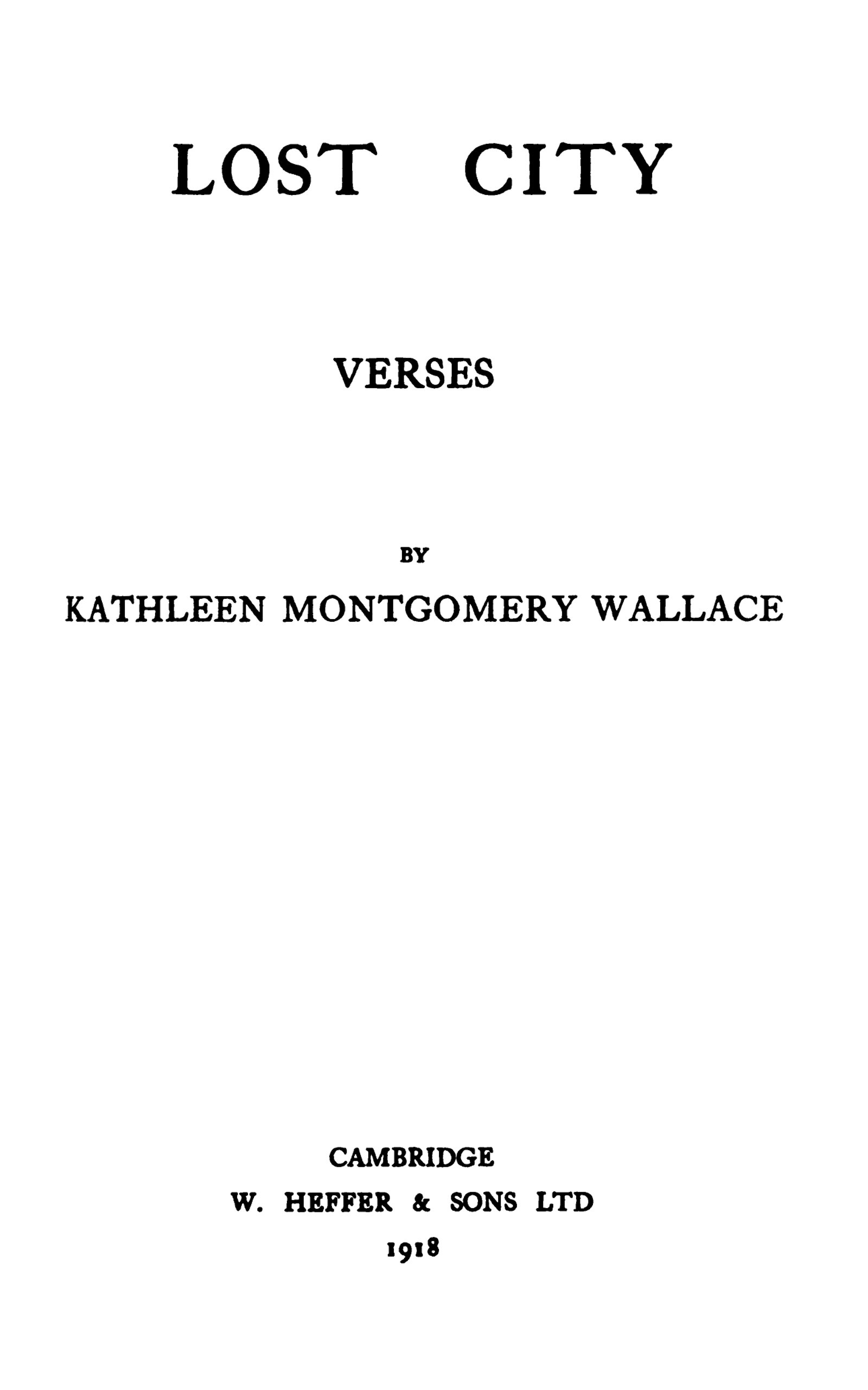 Lost city, verses