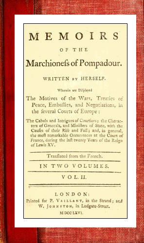 Memoires of The Marchioness Of Pompadour; v. 2/2