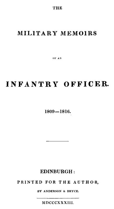 Military Memoirs
