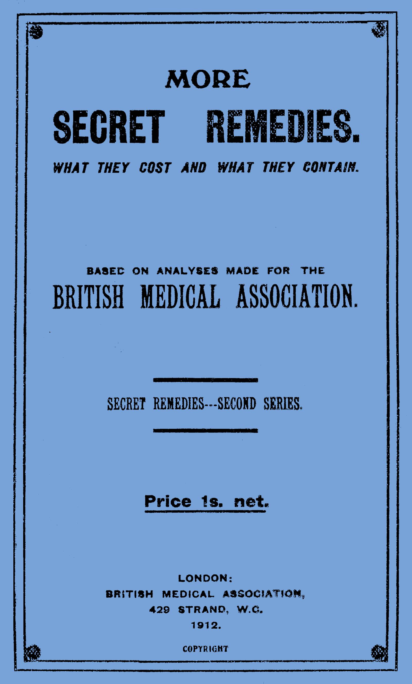 More Secret Remedies