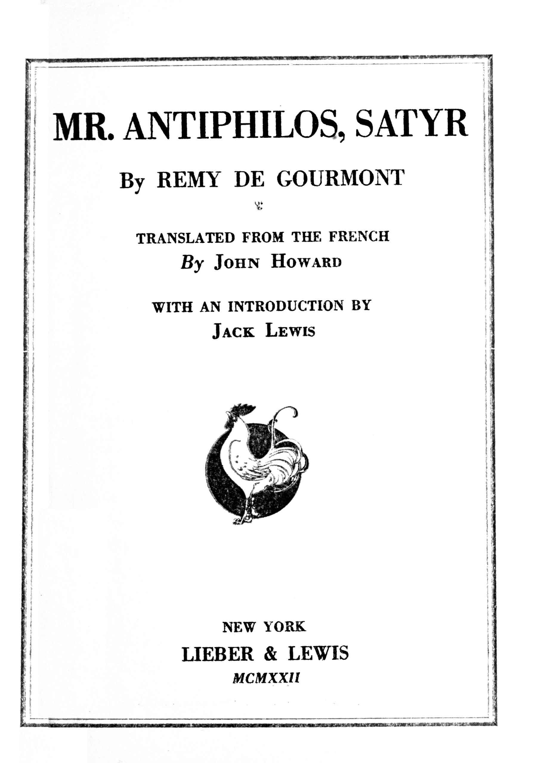 Mr. Antiphilos, Satyr