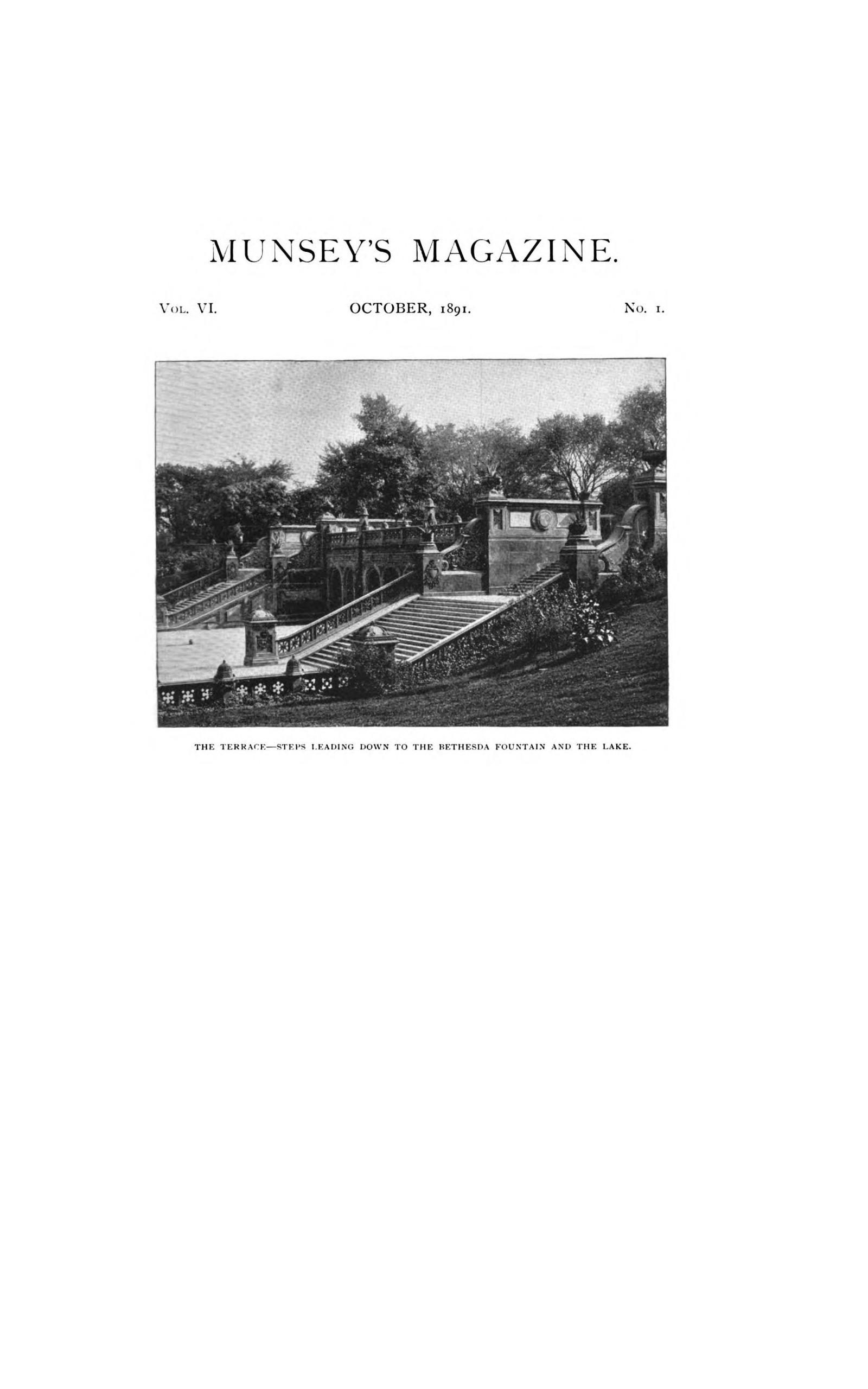 Munsey’s Magazine, Vol. VI, No. 1, October, 1891