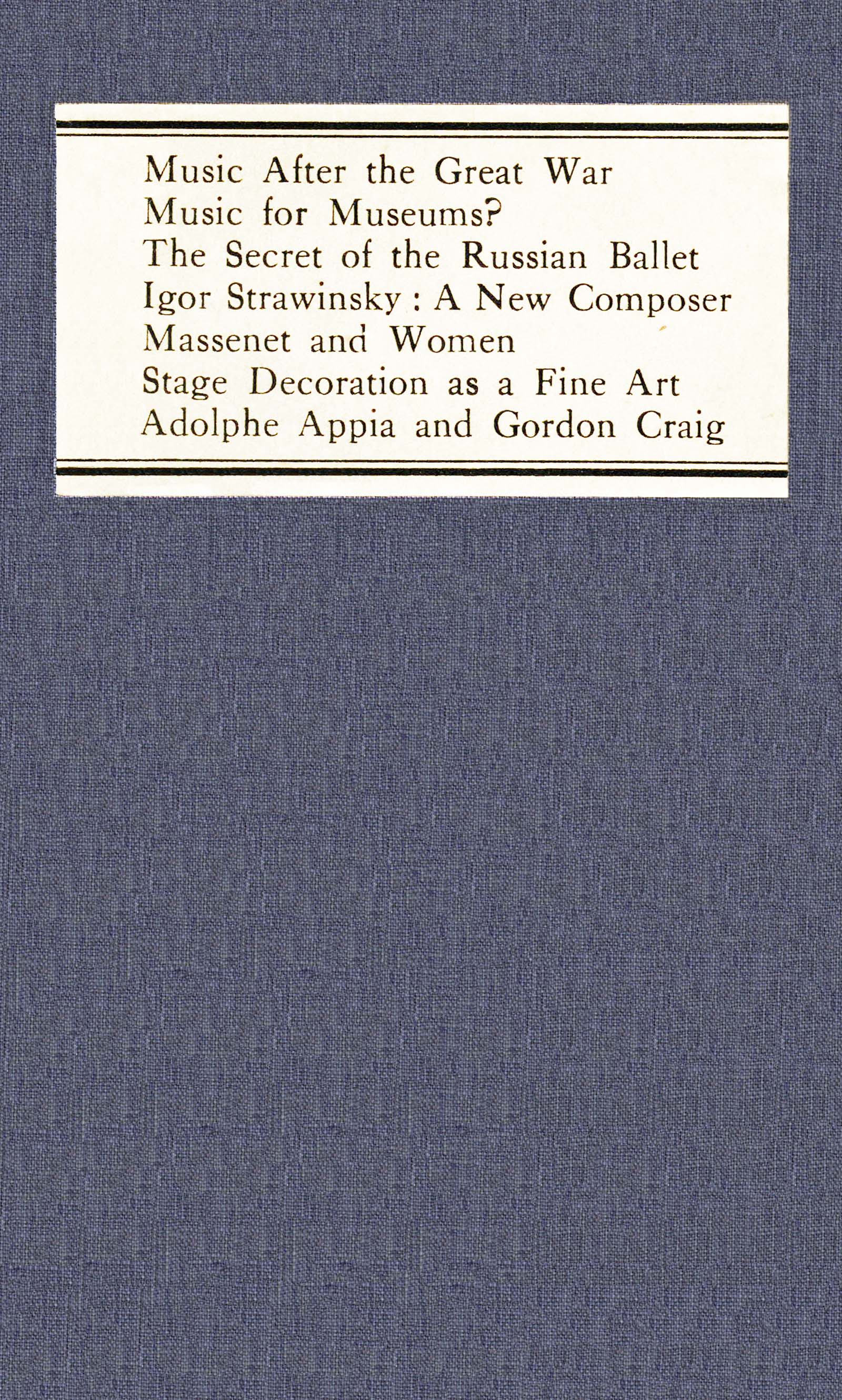 Music after the great war