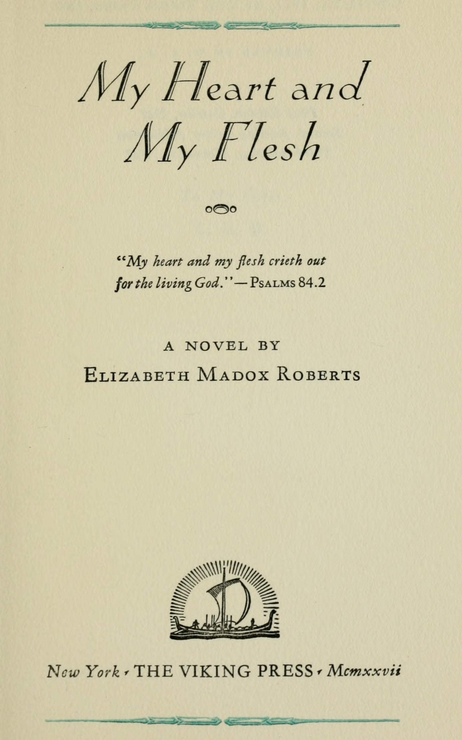 My Heart and My Flesh