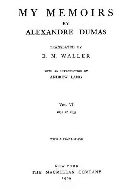 My Memoirs, volume 6