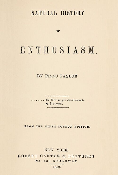 Natural History of Enthusiasm