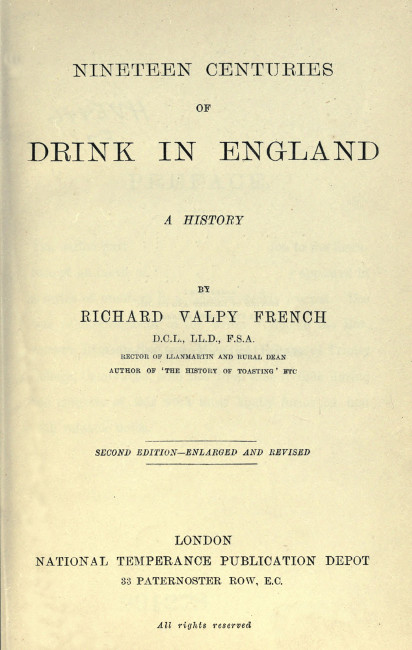 Nineteen Centuries of Drink in England