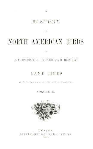North American Birds, Vol. 2, by Baird, Brewer and Ridgway