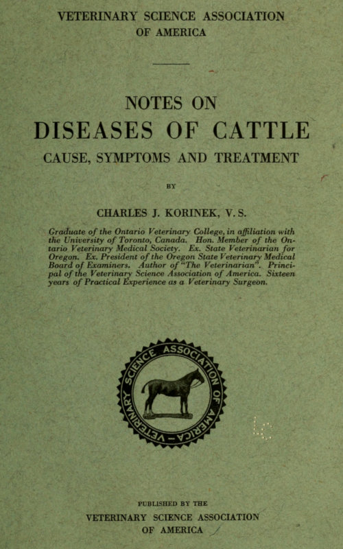 Notes on Diseases of Cattle