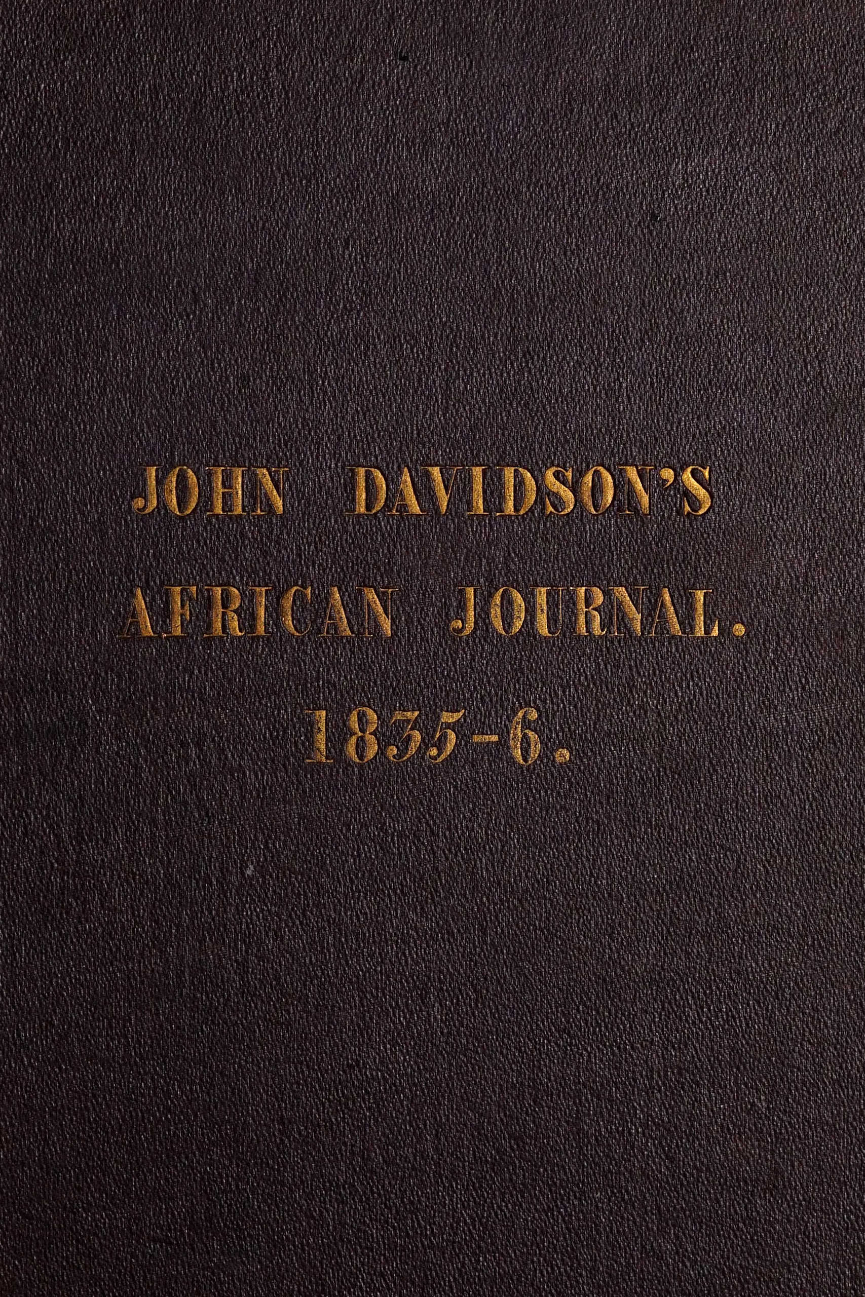 Notes taken during travels in Africa
