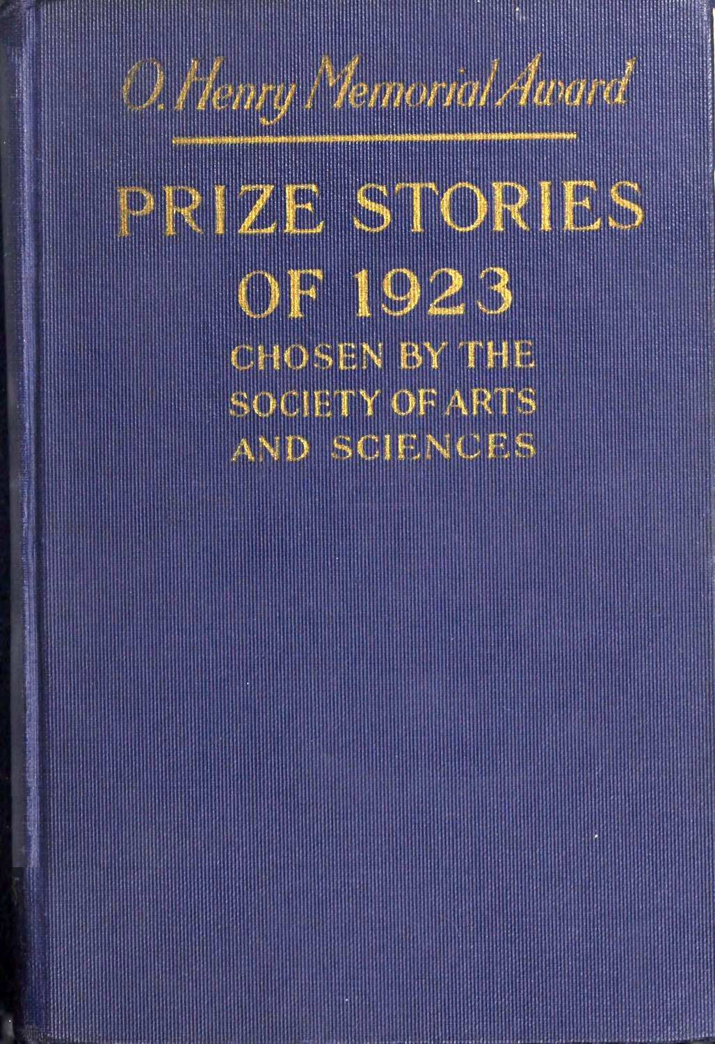 O. Henry memorial prize stories of 1923
