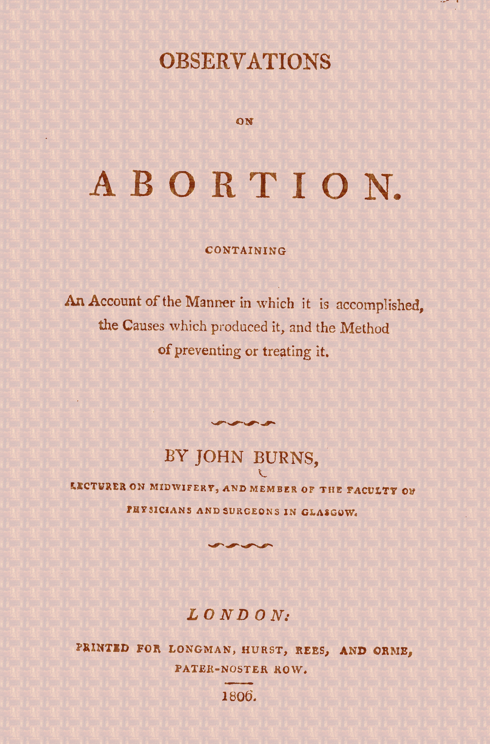 Observations on Abortion