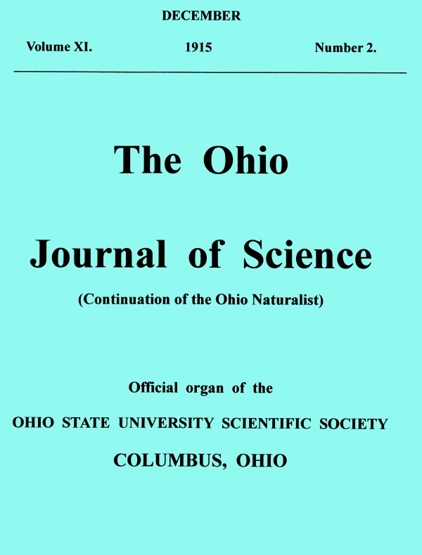 Ohio Journal of Science December, Volume XVI, 1915, Number2