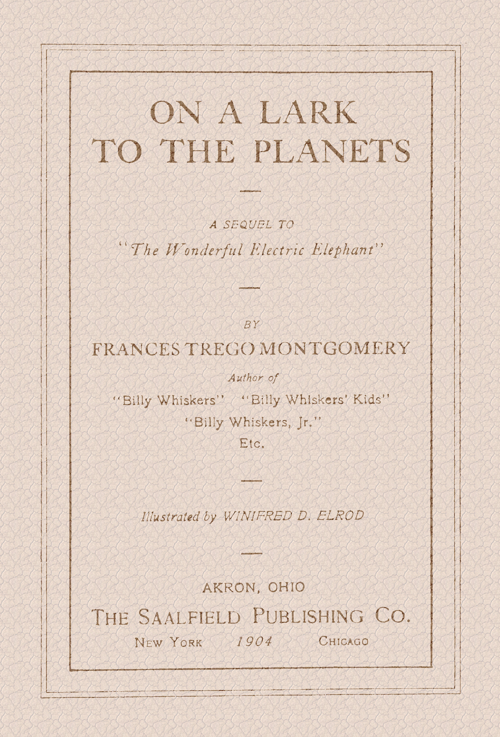 On a lark to the planets