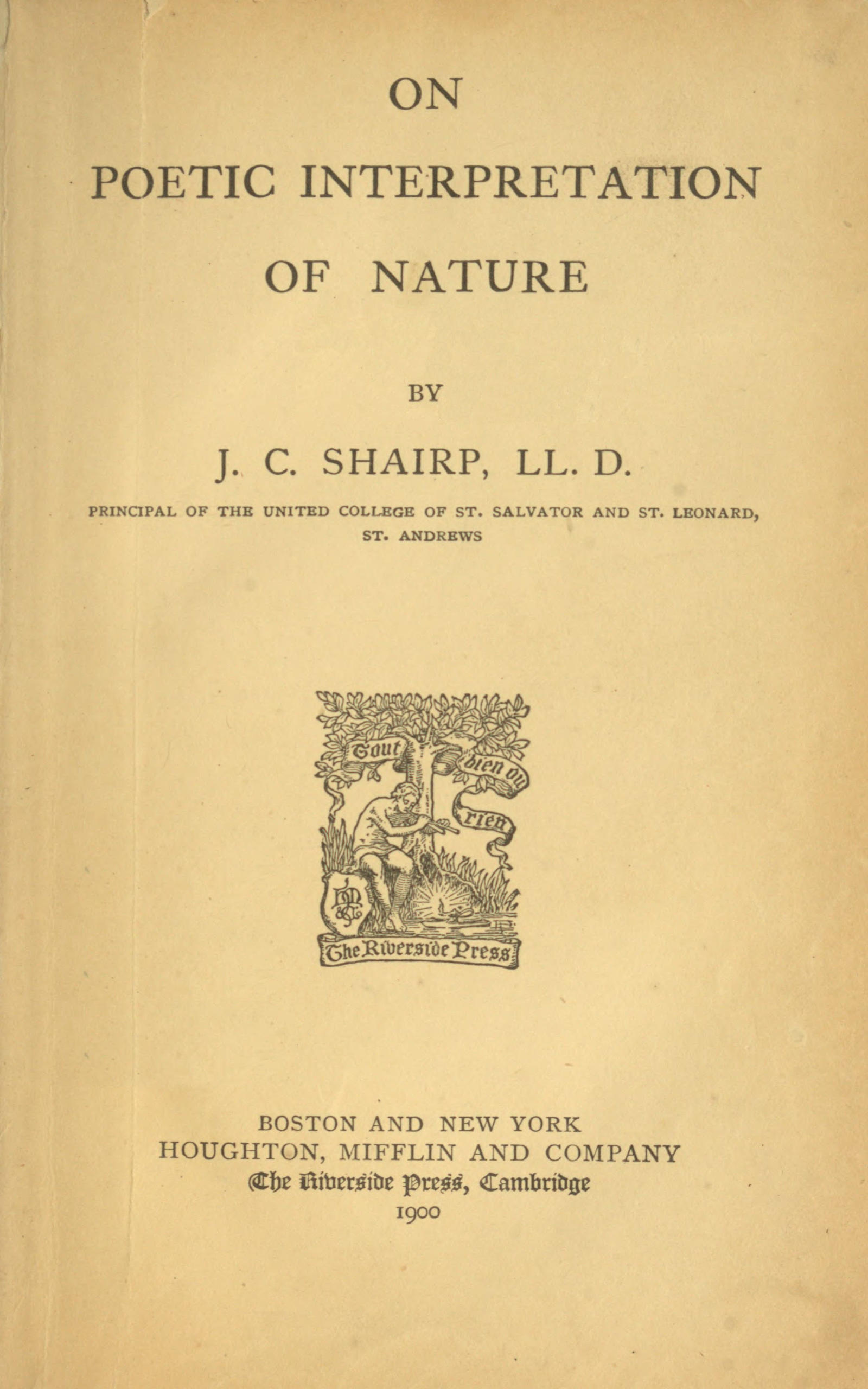 On Poetic Interpretation of Nature