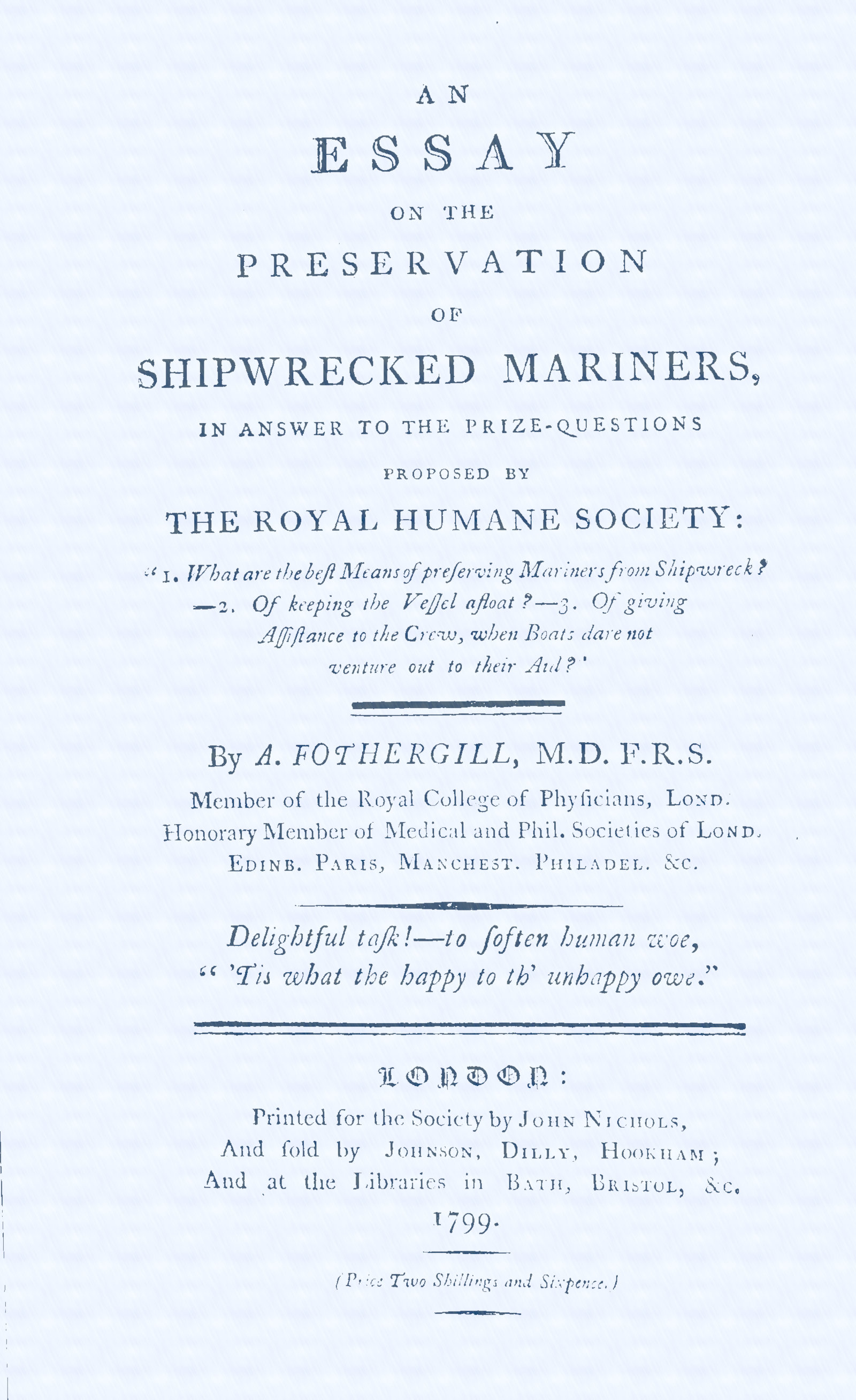On the Preservation of Shipwrecked Mariners
