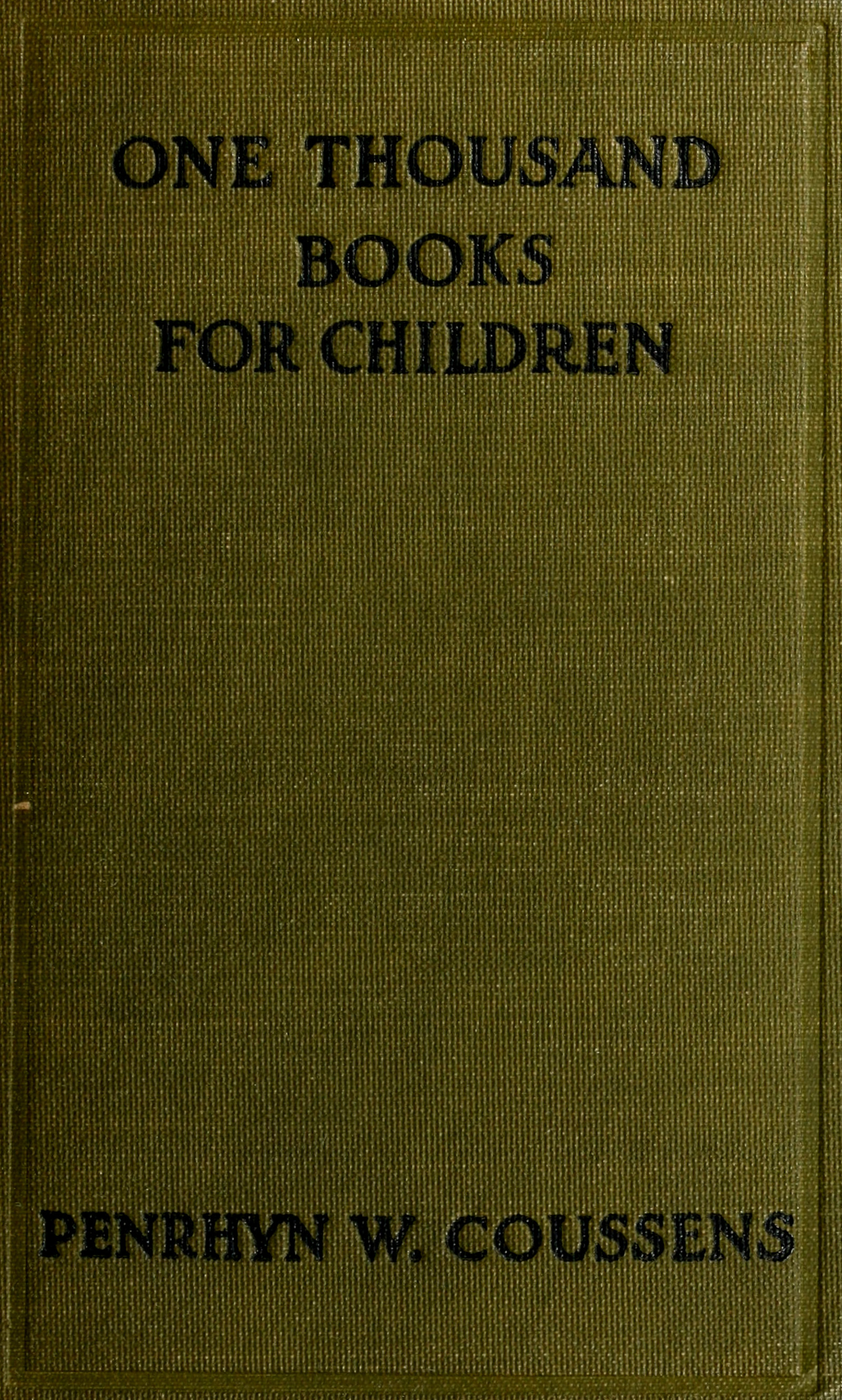 One Thousand Books For Children