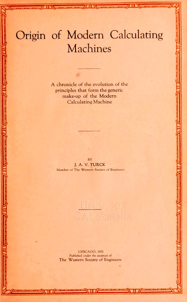 Origin of Modern Calculating Machines