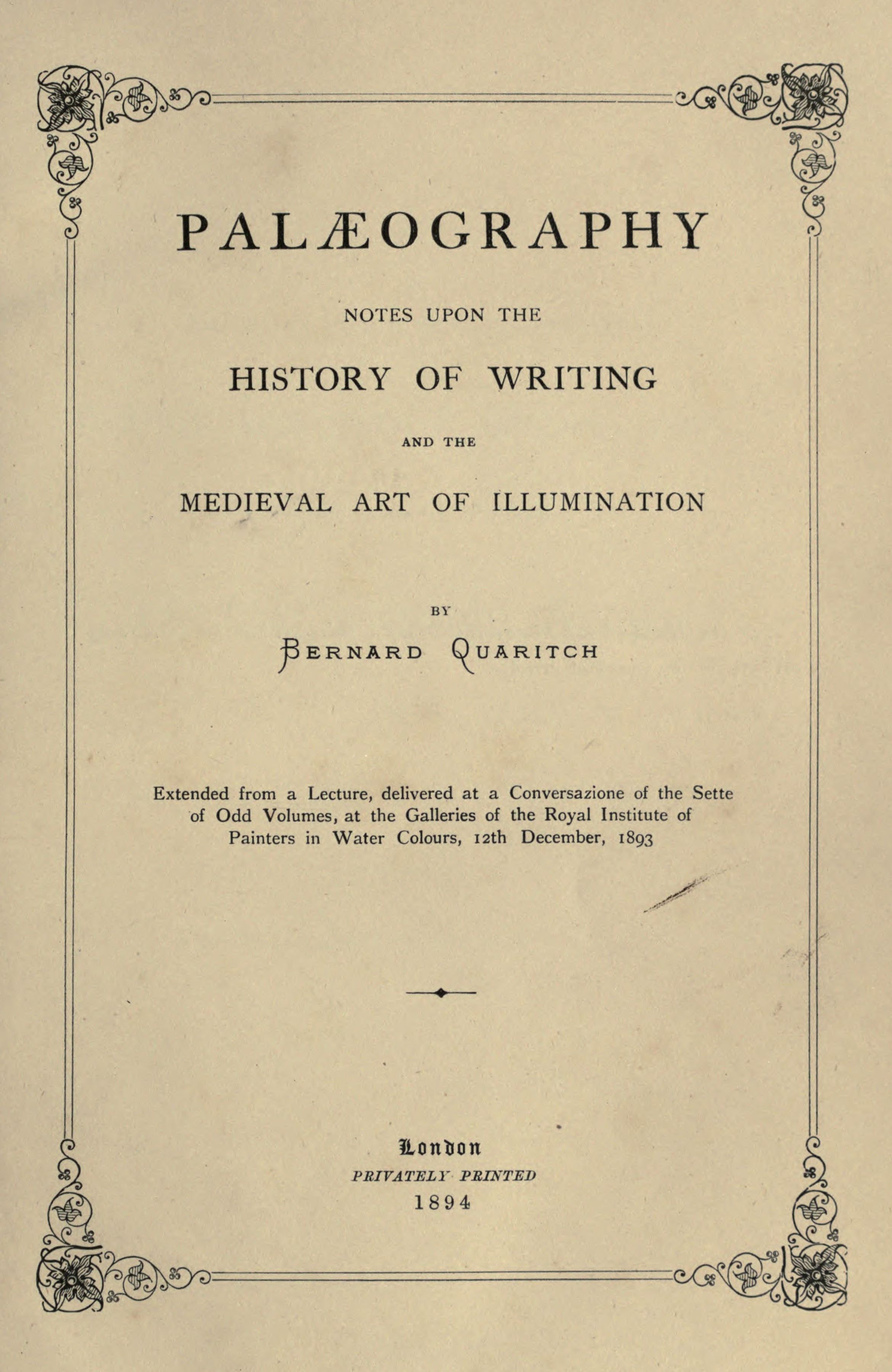 Palæography