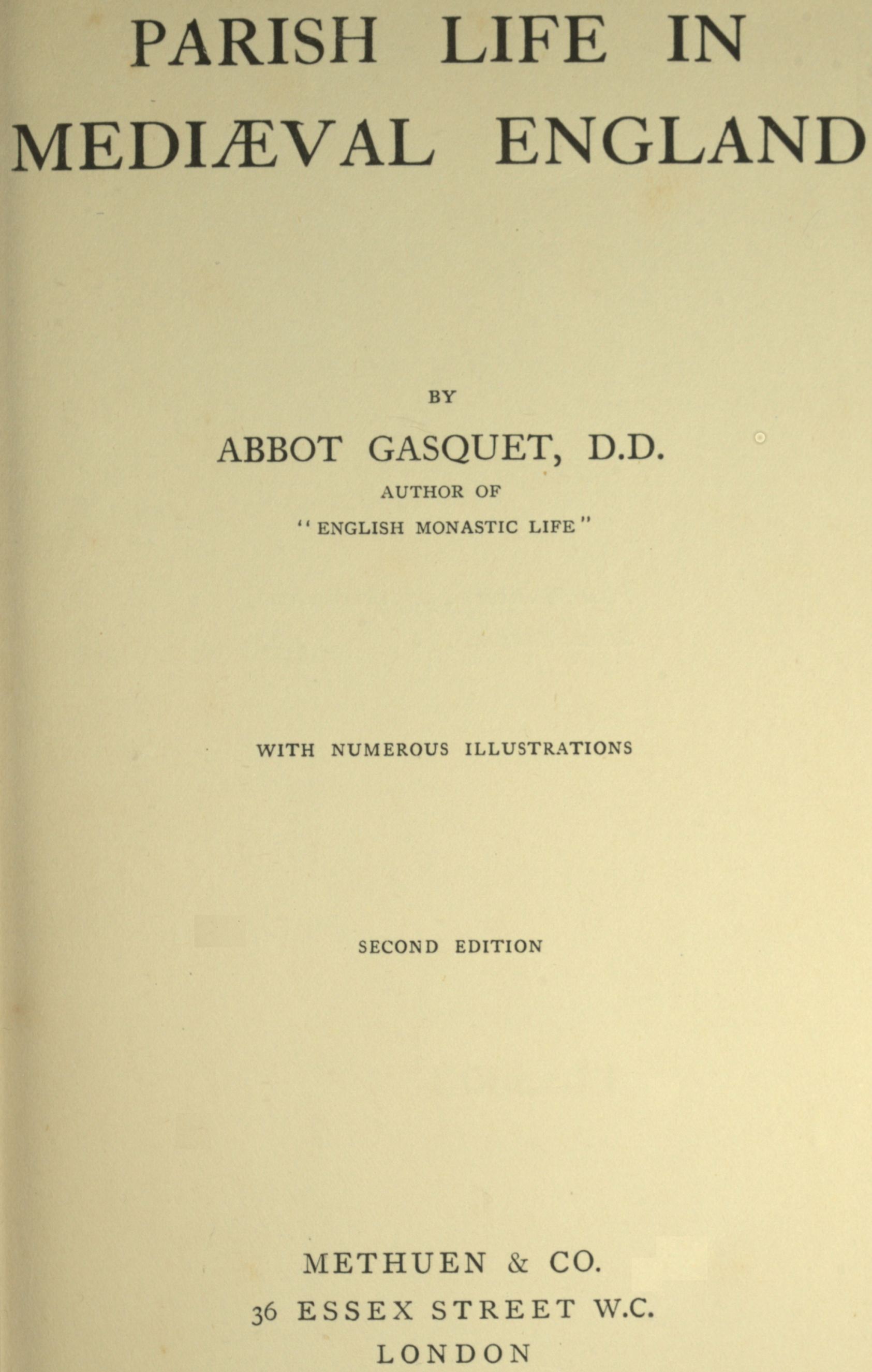 Parish Life in Mediaeval England