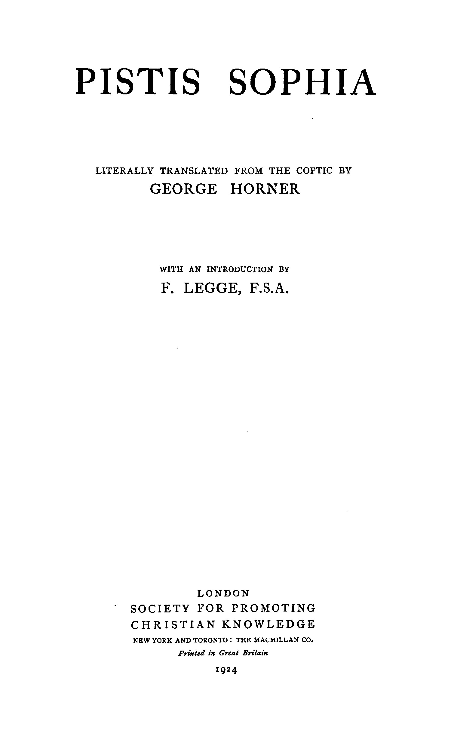 Pistis Sophia