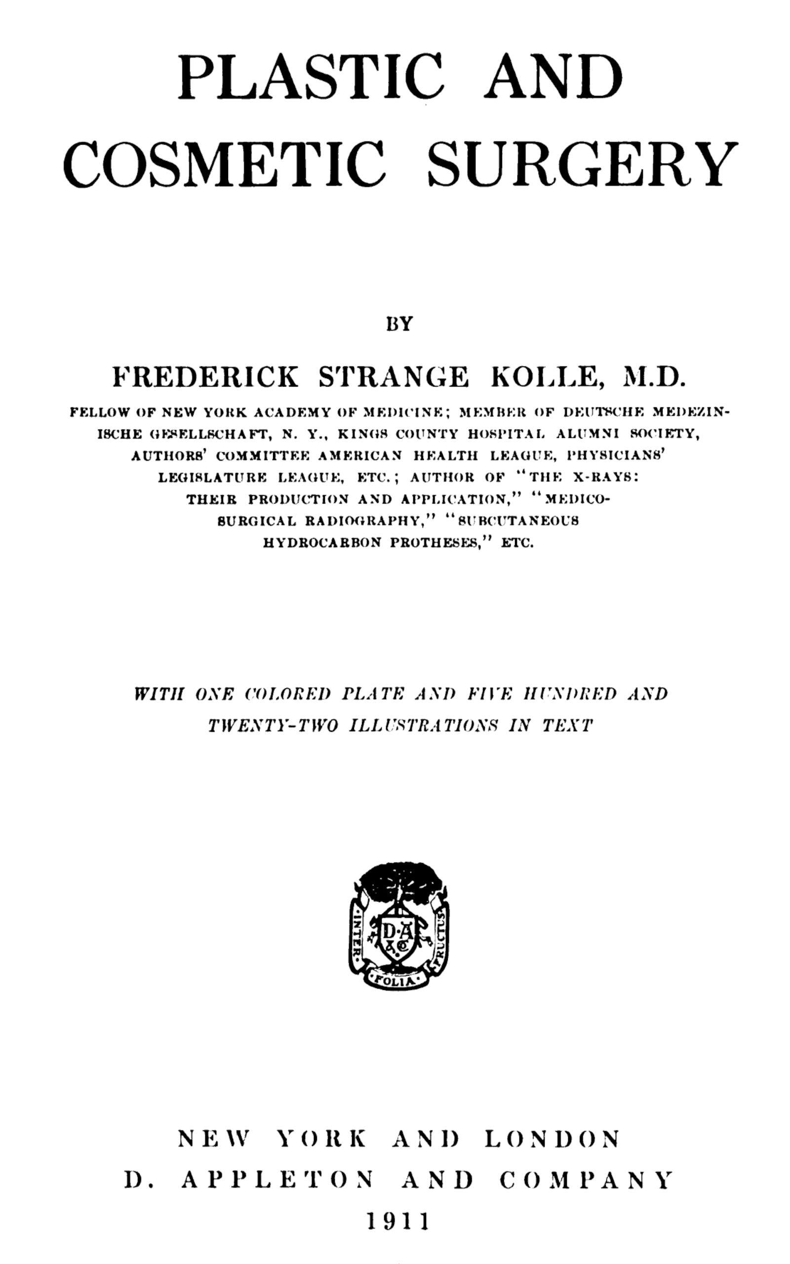 Plastic and Cosmetic Surgery