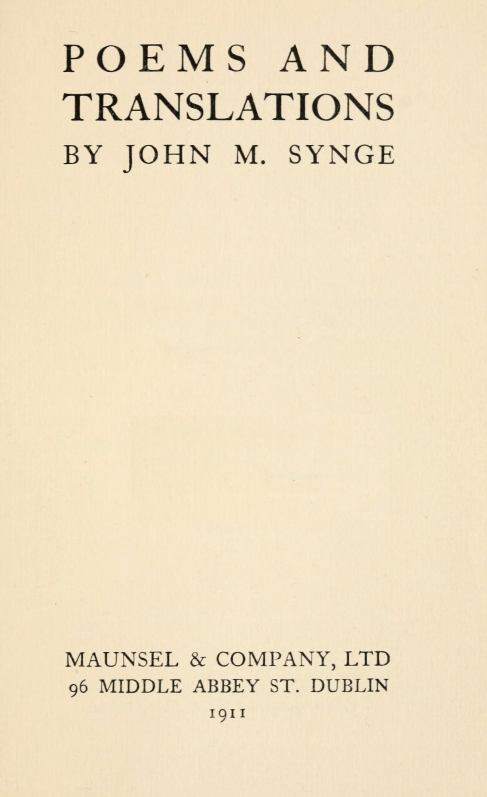 Poems and Translations