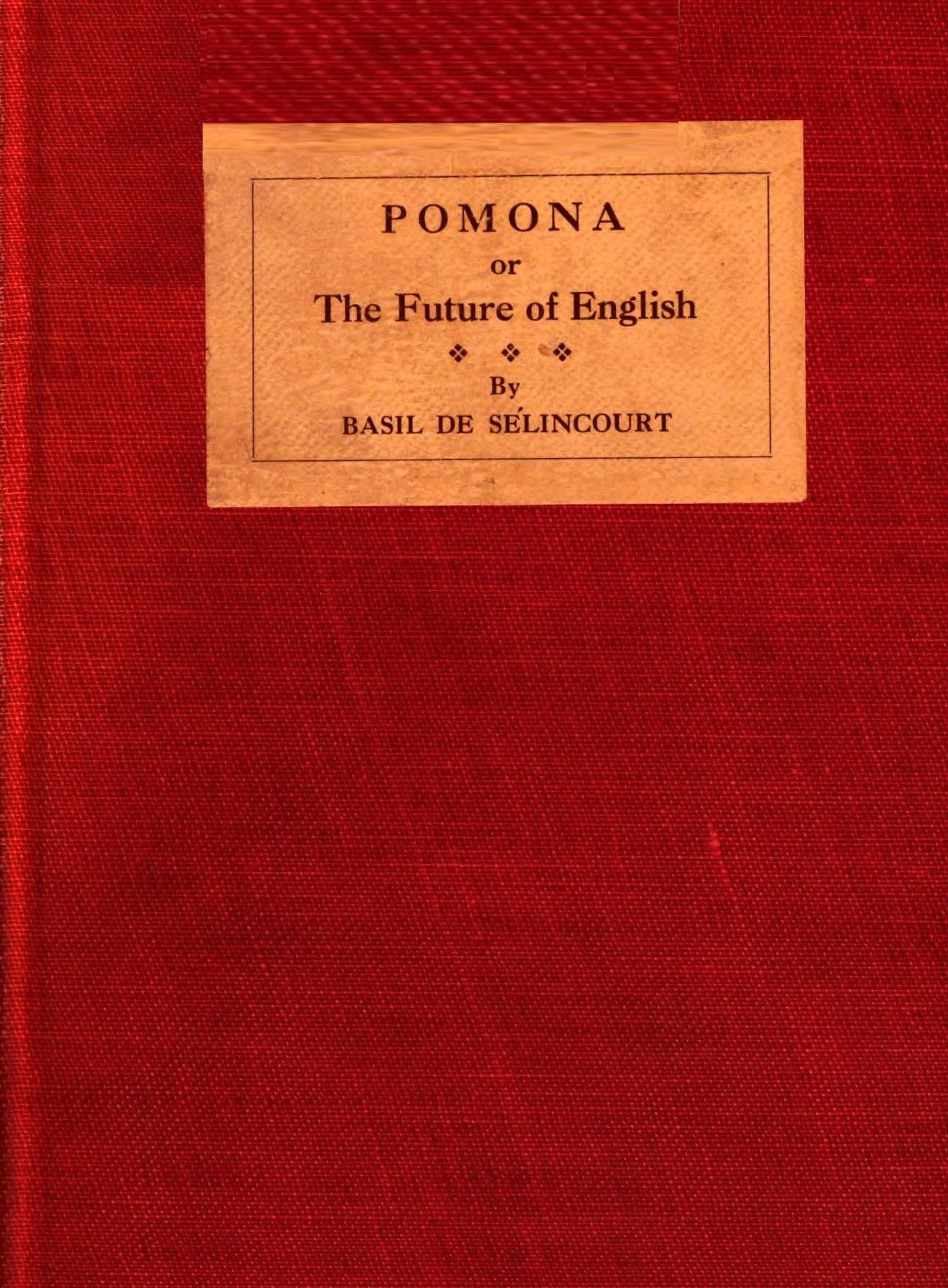 Pomona, or The Future of English