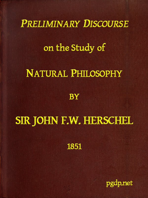 Preliminary Discourse On the Study of Natural Philosophy