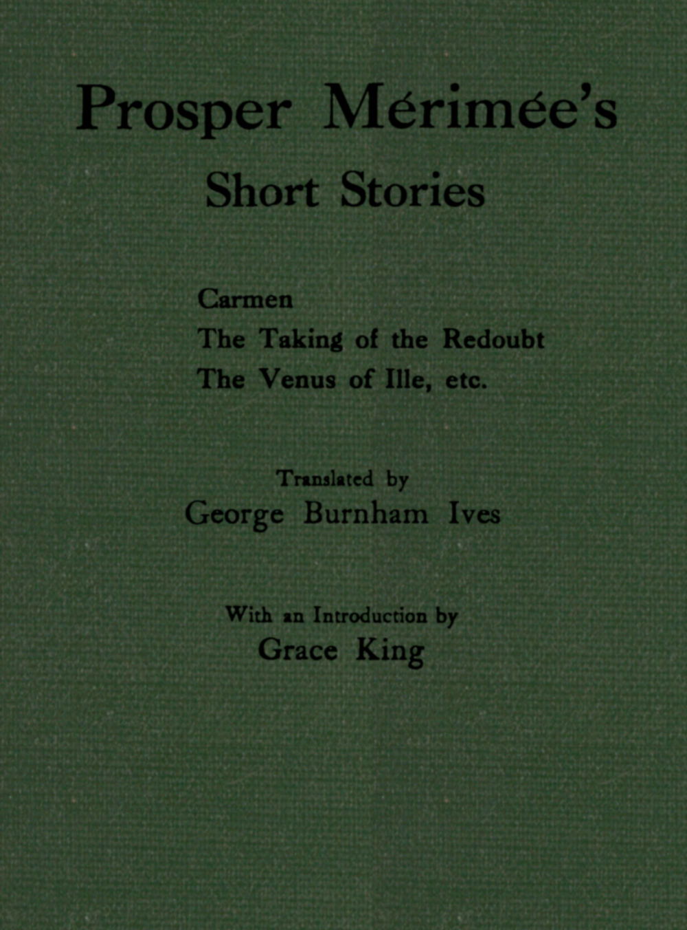 Prosper Mérimée’s Short Stories